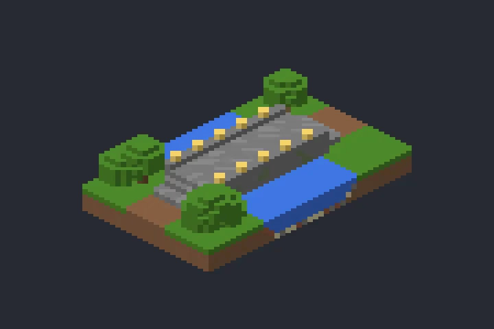 Ponte do Rio do Bosque no Minecraft