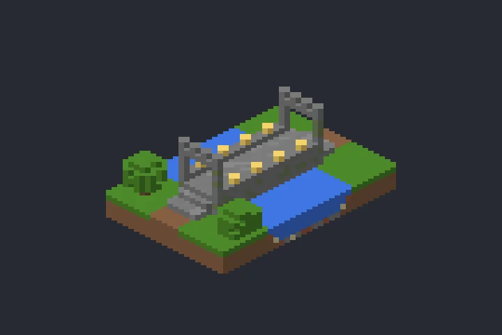Ponte do Rio do Ipê no Minecraft
