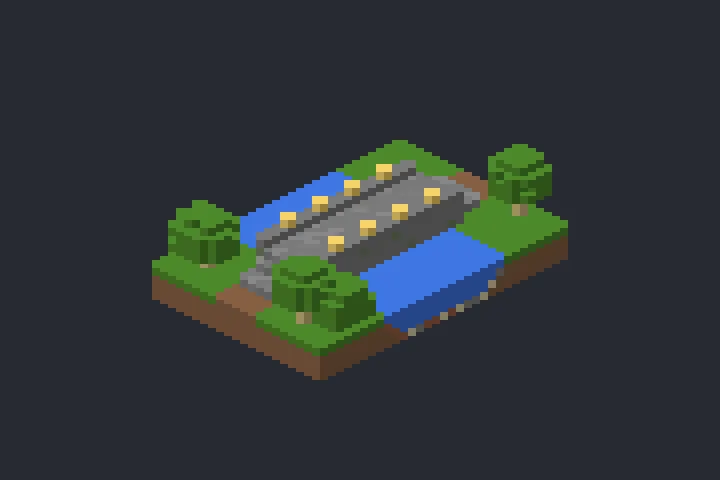 Ponte do Rio do Planalto no Minecraft