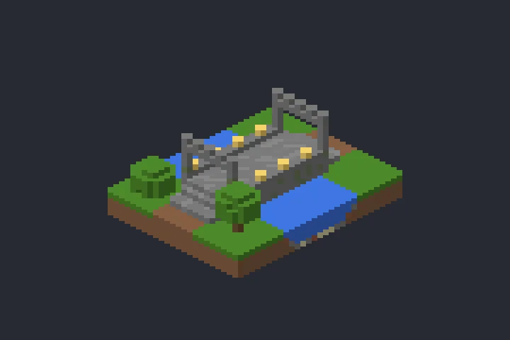 Ponte em Arco da Aurora no Minecraft