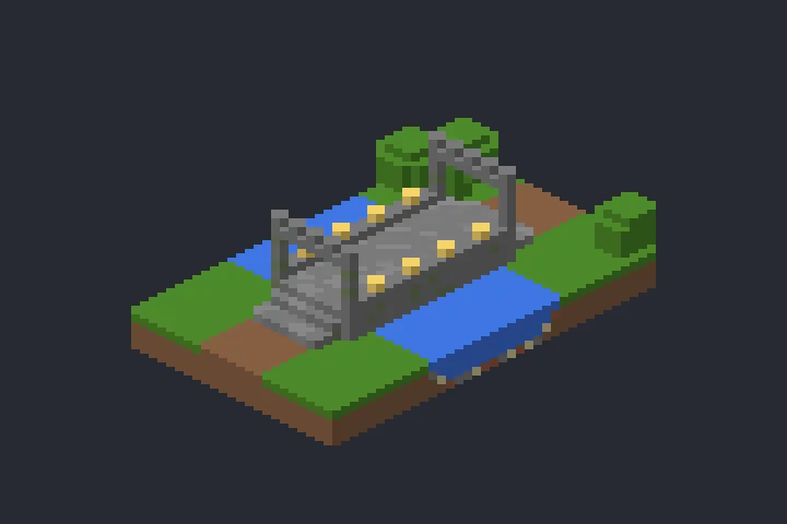 Ponte em Arco da Ponte no Minecraft