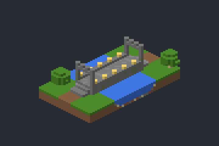 Ponte em Arco da Primavera no Minecraft