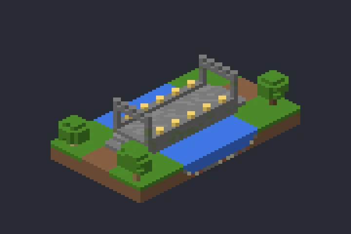 Ponte em Arco da Trilha no Minecraft