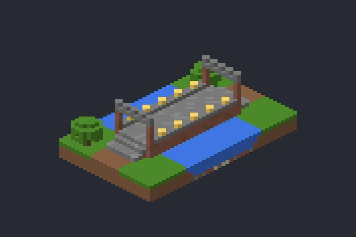 Ponte em Arco do Carvalho no Minecraft
