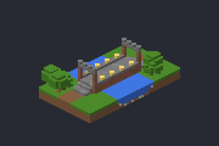 Ponte em Arco do Ipê no Minecraft