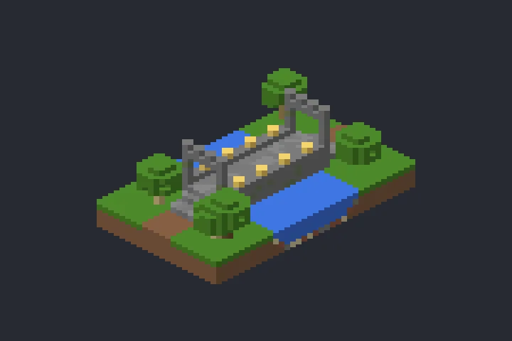 Ponte em Arco do Mirante no Minecraft