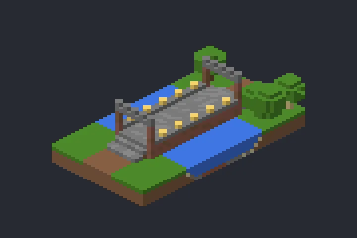 Ponte em Arco do Planalto no Minecraft