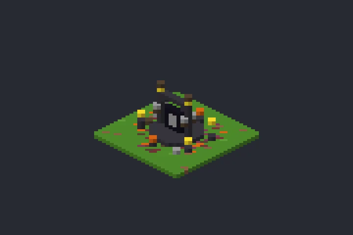 Portal Decorado do Jardim no Minecraft