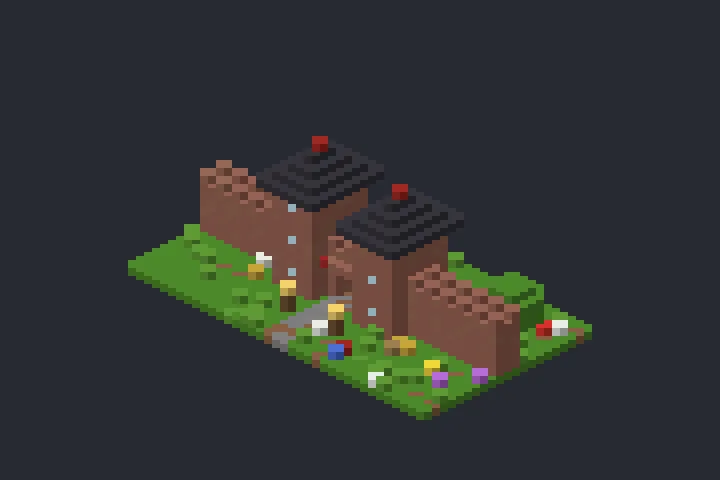 Portão da Cidade da Floresta no Minecraft