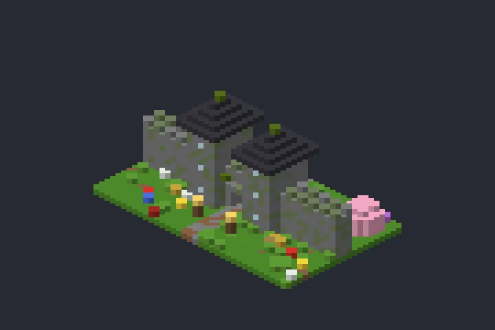 Portão da Cidade da Trilha no Minecraft