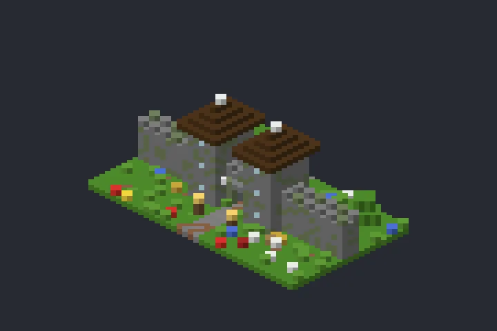 Portão da Cidade das Hortênsias no Minecraft