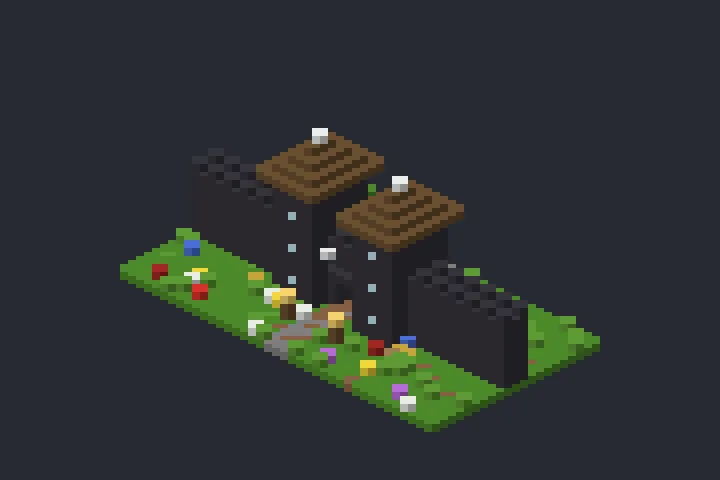 Portão da Cidade do Mirante no Minecraft