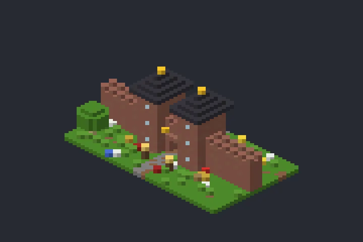 Portão da Cidade do Outono no Minecraft