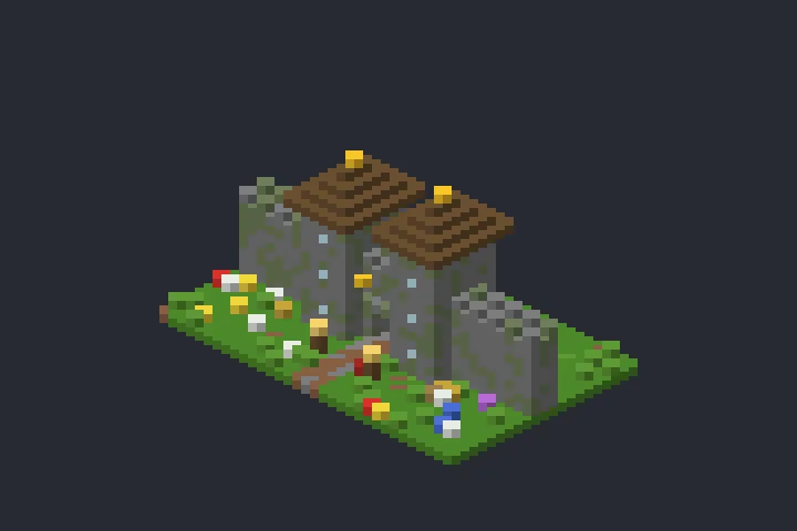 Portão da Cidade do Penhasco no Minecraft