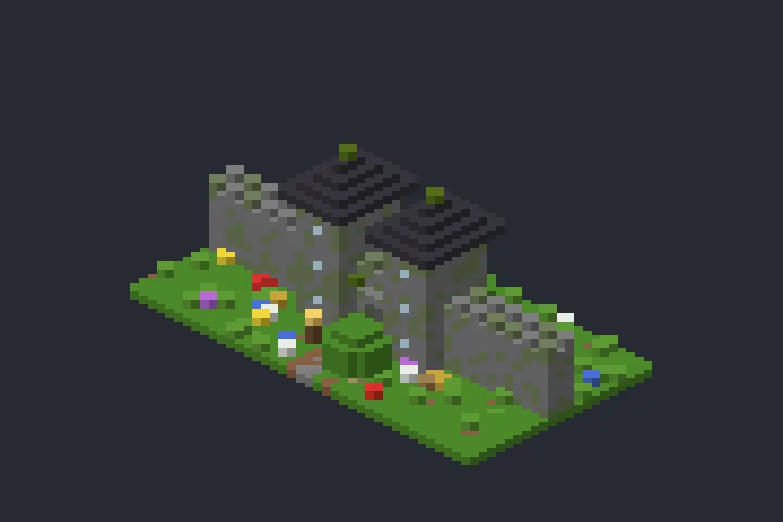Portão da Muralha da Colina no Minecraft