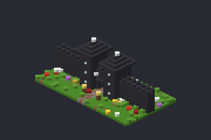 Portão da Muralha da Lagoa no Minecraft
