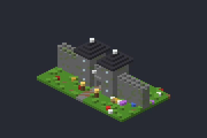 Portão da Muralha da Primavera no Minecraft