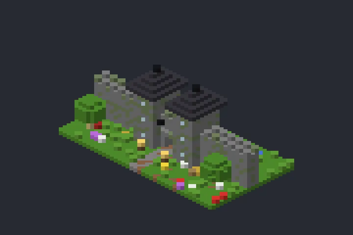 Portão da Muralha da Serra no Minecraft