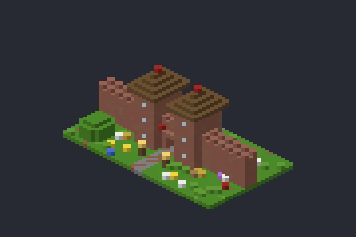 Portão Fortificado das Hortênsias no Minecraft