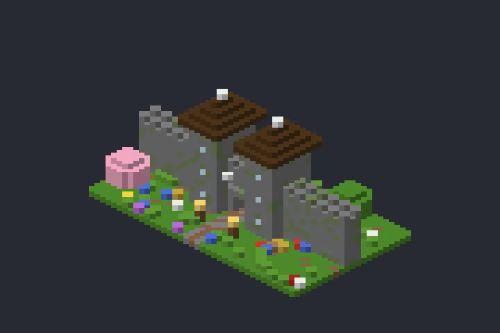 Portão Fortificado do Pinheiro no Minecraft