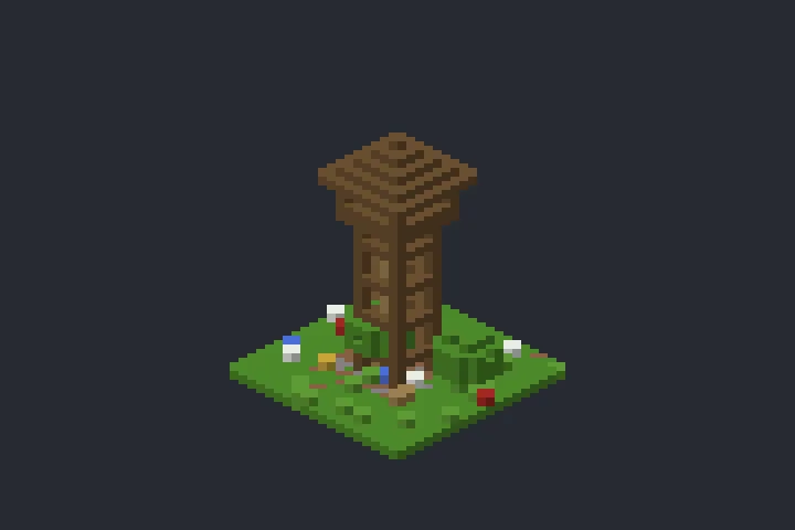 Posto de Vigia do Bambuzal no Minecraft