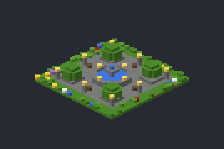 Praça Central da Aurora no Minecraft