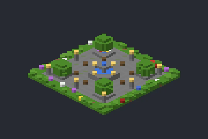 Praça Central das Pedras no Minecraft