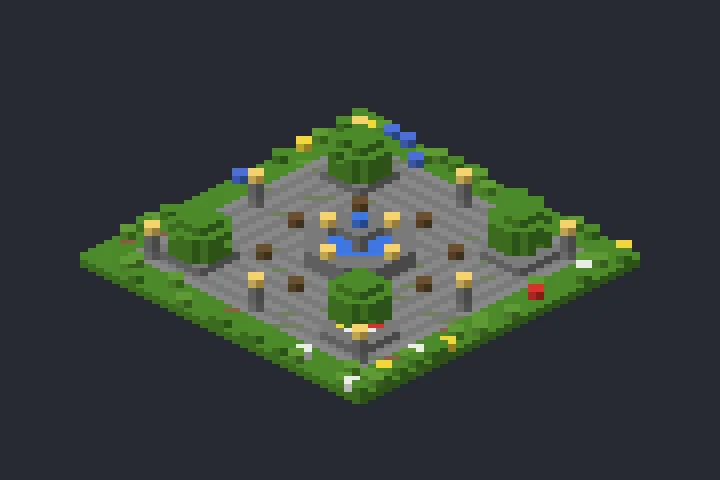 Praça Central do Riacho no Minecraft