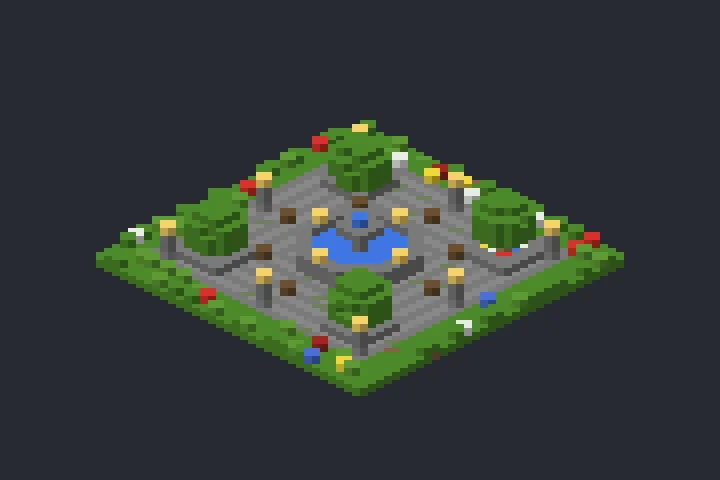 Praça Central do Rio no Minecraft