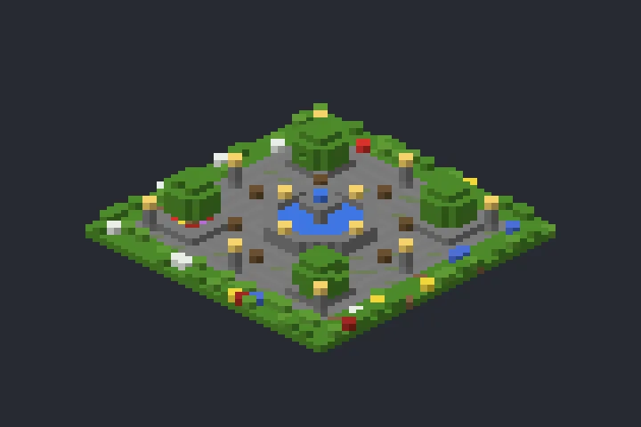 Praça do Mercado do Campo no Minecraft