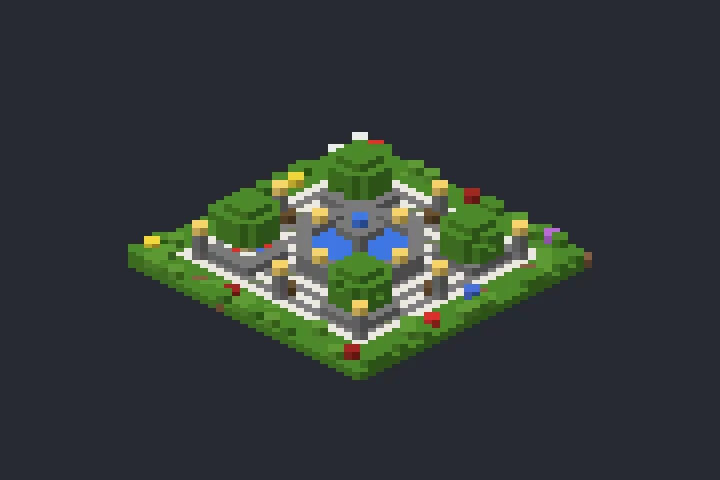 Praça do Mercado do Lago no Minecraft