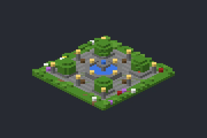 Praça do Mercado do Riacho no Minecraft