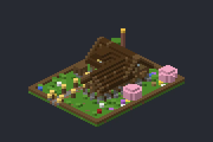 Primeira Casa das Hortênsias no Minecraft
