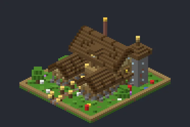 Rancho da Encosta no Minecraft