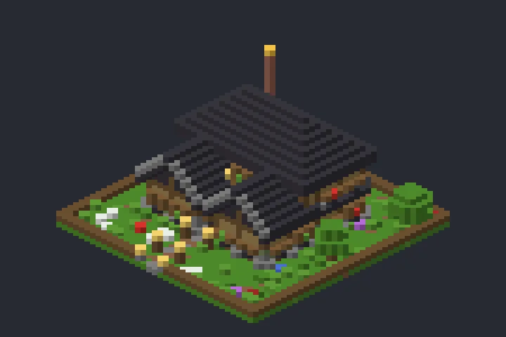 Refúgio de Troncos da Ponte no Minecraft