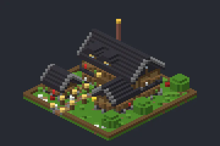 Refúgio de Troncos do Lago no Minecraft