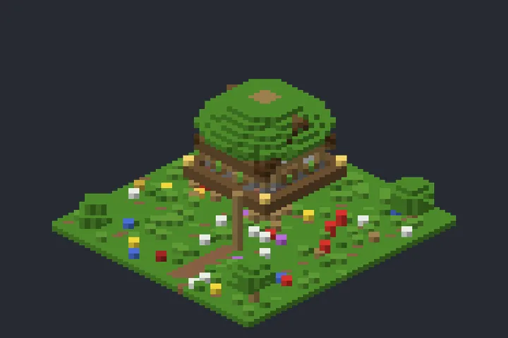 Refúgio na Árvore do Pinheiro no Minecraft