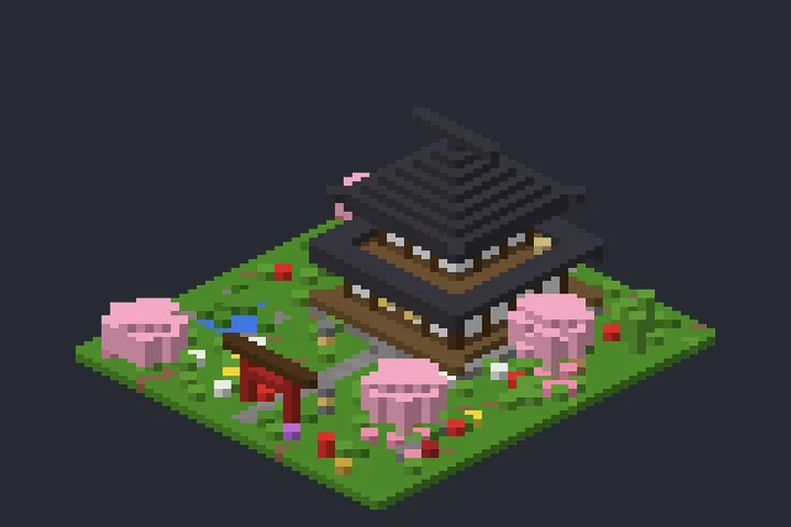 Residência Japonesa da Aurora no Minecraft