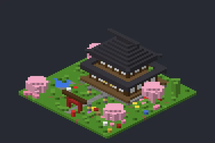Residência Japonesa das Hortênsias no Minecraft