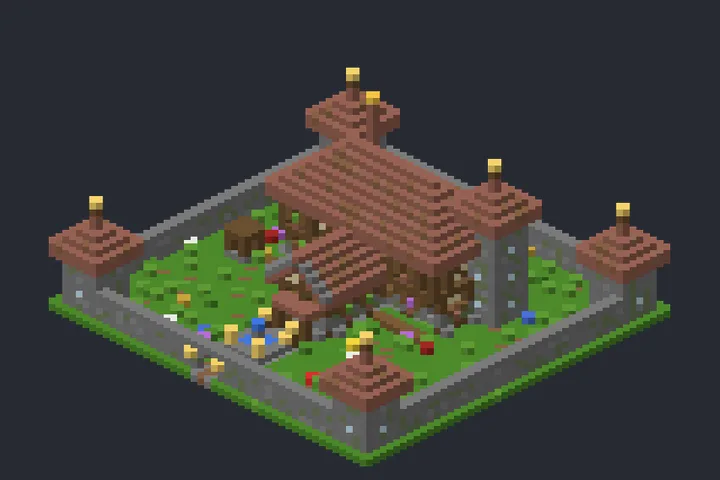 Sobrado Medieval da Lagoa no Minecraft