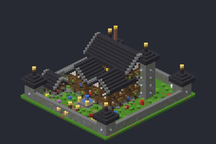 Sobrado Medieval do Carvalho no Minecraft