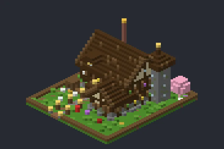 Sobrado Medieval do Lago no Minecraft