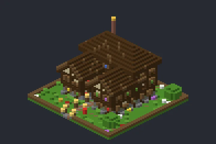 Sobrado Medieval do Outono no Minecraft