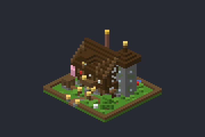 Sobrado Medieval do Penhasco no Minecraft