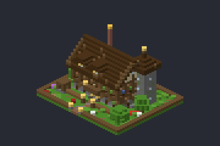 Sobrado Medieval do Riacho no Minecraft