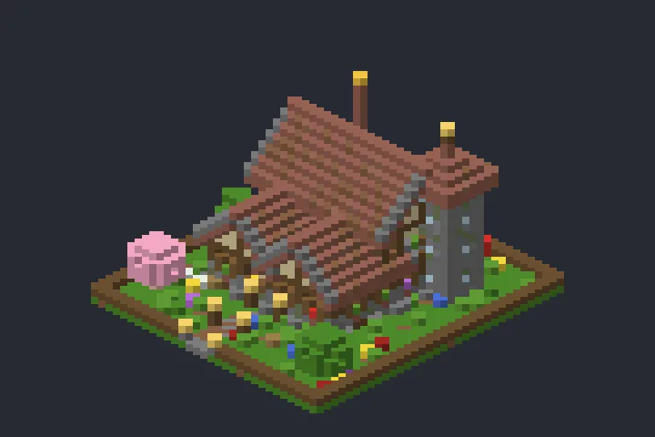 Sobrado Medieval do Vale no Minecraft