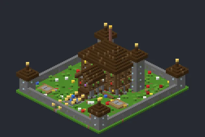 Solar Medieval do Moinho no Minecraft