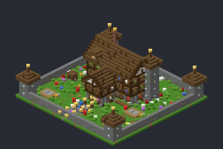 Solar Medieval do Recanto no Minecraft