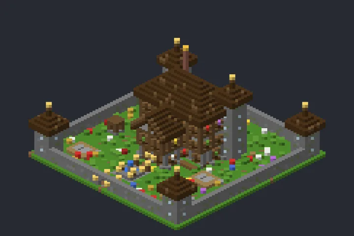 Solar Medieval do Rio no Minecraft