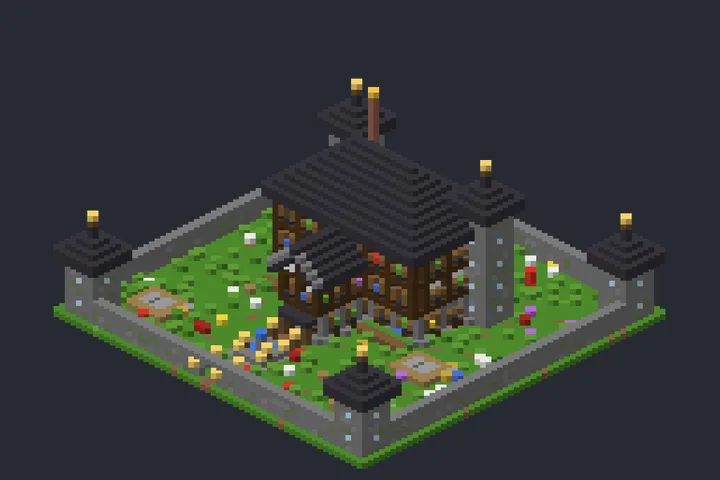 Solar Medieval do Vale no Minecraft